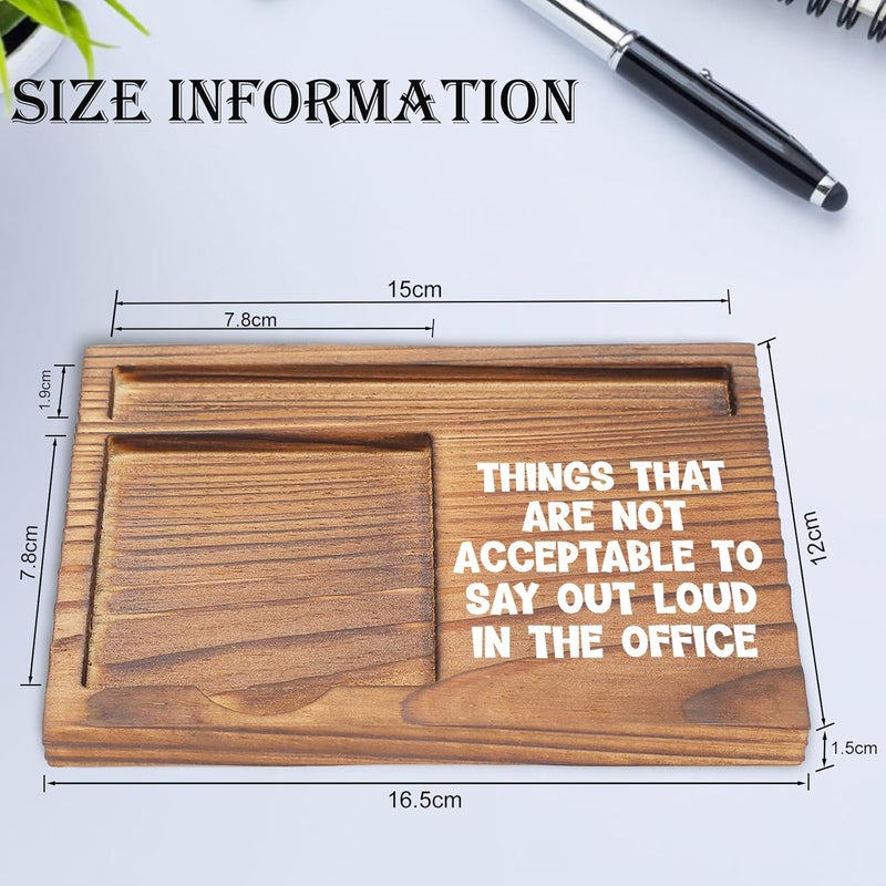 EFFJNSG Funny Office Sticky Note Holder, Things That are Not Acceptable to Say Out Loud in The Office, Work Desk Organizer with Humor, Coworker Gift, Boss Appreciation, Workplace Gag Gift EDP120 - Image 4